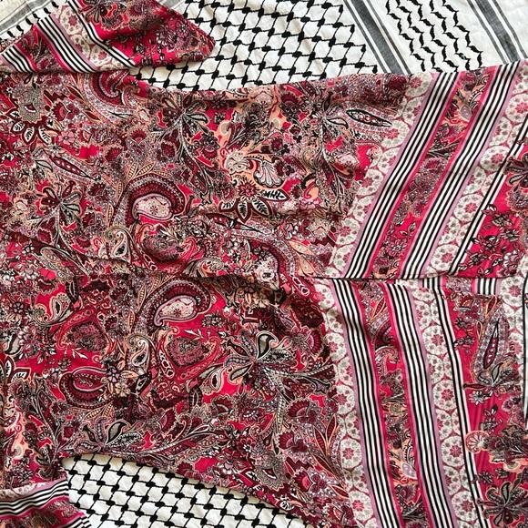 Bohemian Pink and Purple Paisley Swim Coverup - Picture 8 of 12